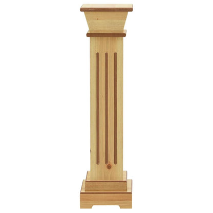 Stojan Na Květiny Čtvercový Sloup Světlé Dřevo 17X17X66 Cm Mdf