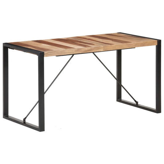 Jídelní stůl 140 x 70 x 75 cm masivní dřevo vzhled sheeshamu