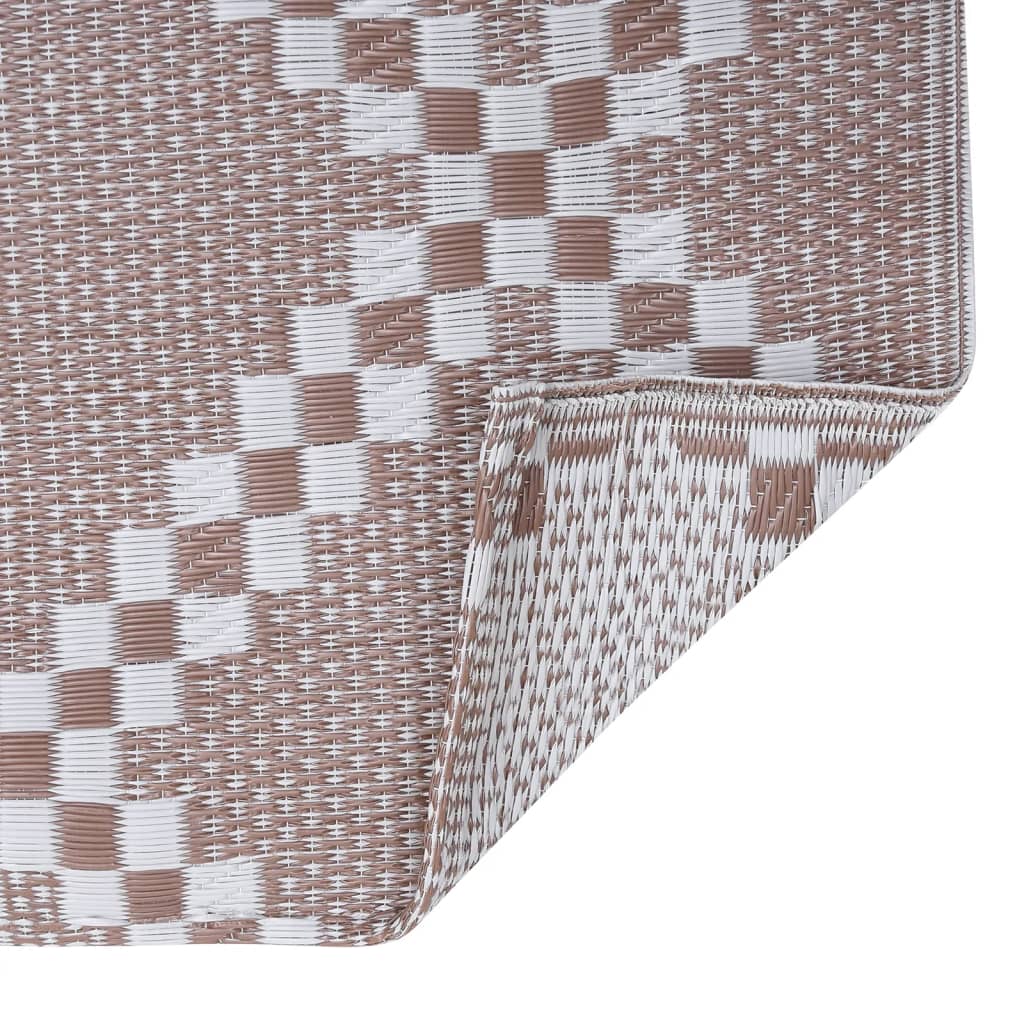 Venkovní Koberec Arakil Hnědý Pp Hnědá A Bílá