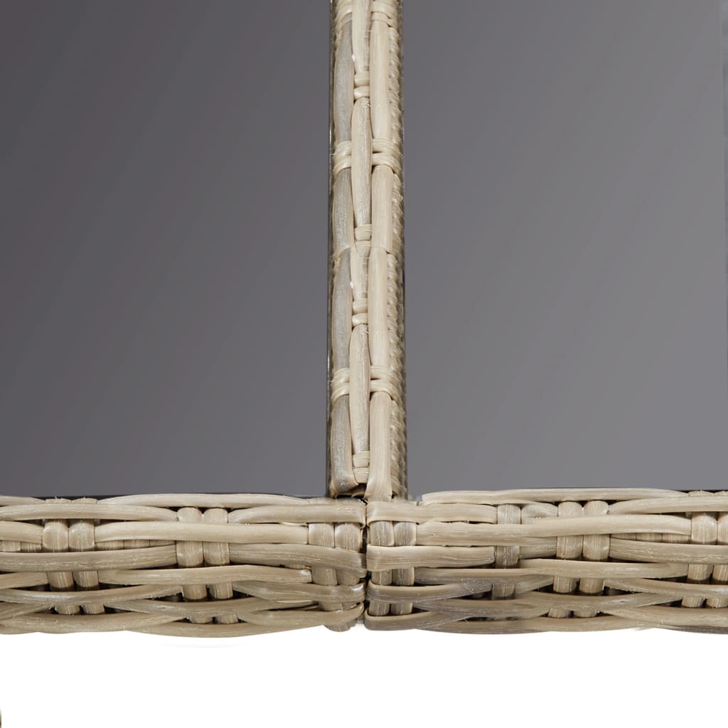 Zahradní Jídelní Stůl Hnědý 200 X 100 X 74 Cm Sklo A Polyratan