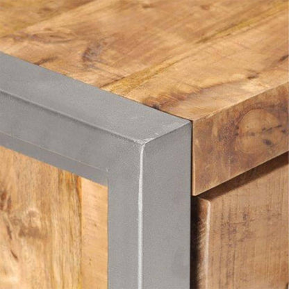 Příborník 60 X 35 X 70 Cm Hrubé Mangovníkové Dřevo Mozaika