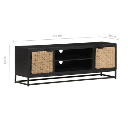 Tv Stolek 120 X 30 X 40 Cm Masivní Mangovníkové Dřevo