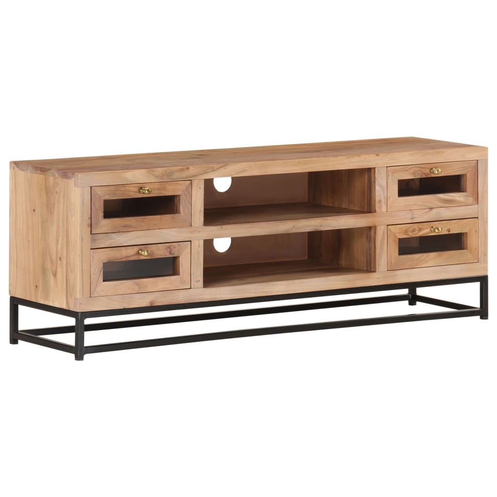 Tv Stolek 110 X 30 X 40 Cm Masivní Akáciové Dřevo