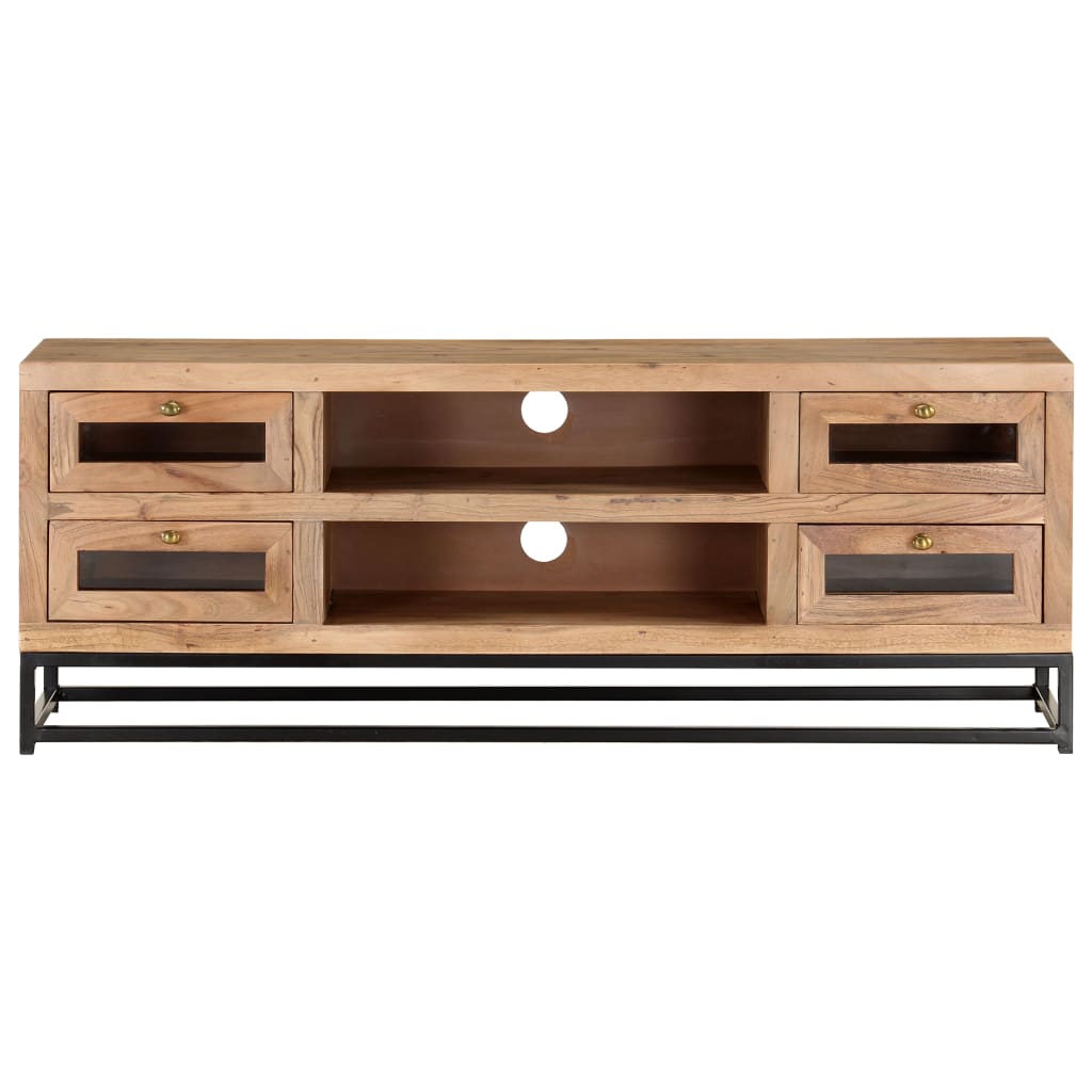 Tv Stolek 110 X 30 X 40 Cm Masivní Akáciové Dřevo