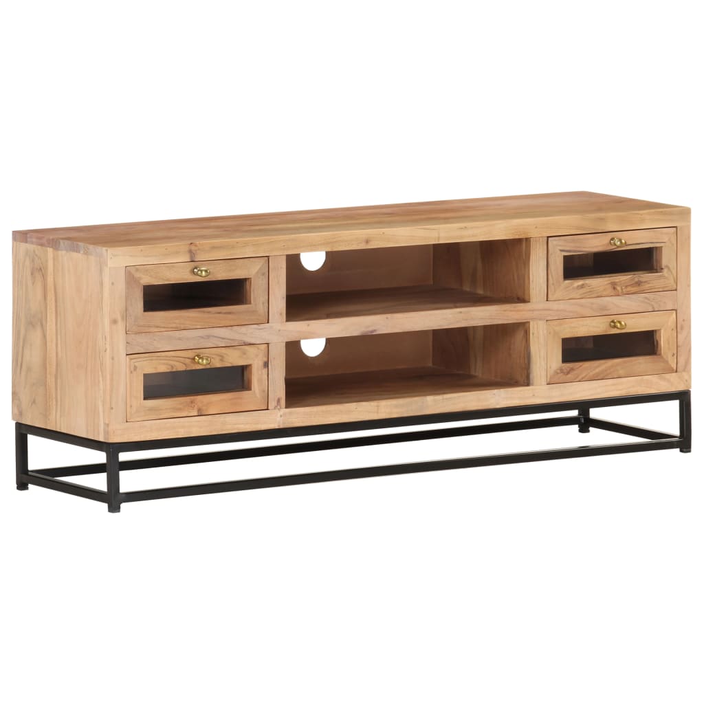 Tv Stolek 110 X 30 X 40 Cm Masivní Akáciové Dřevo