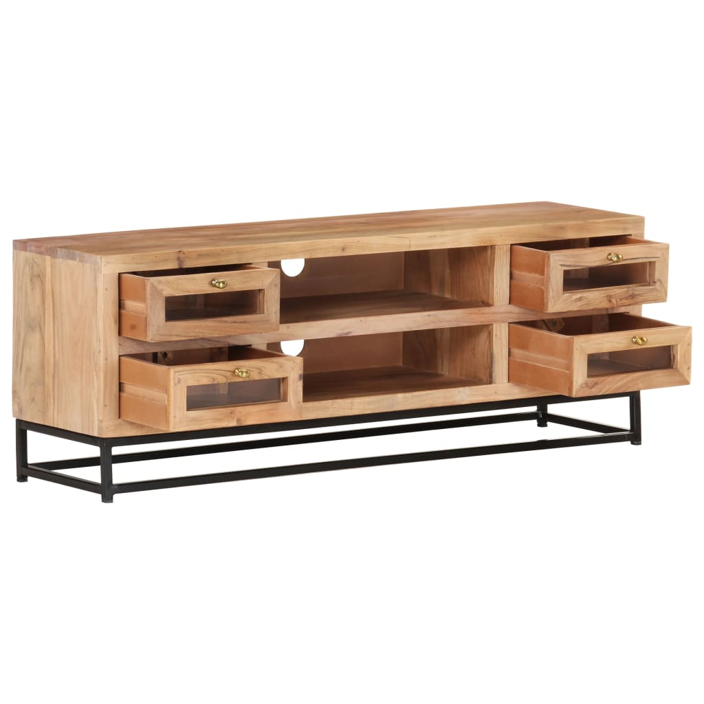 Tv Stolek 110 X 30 X 40 Cm Masivní Akáciové Dřevo