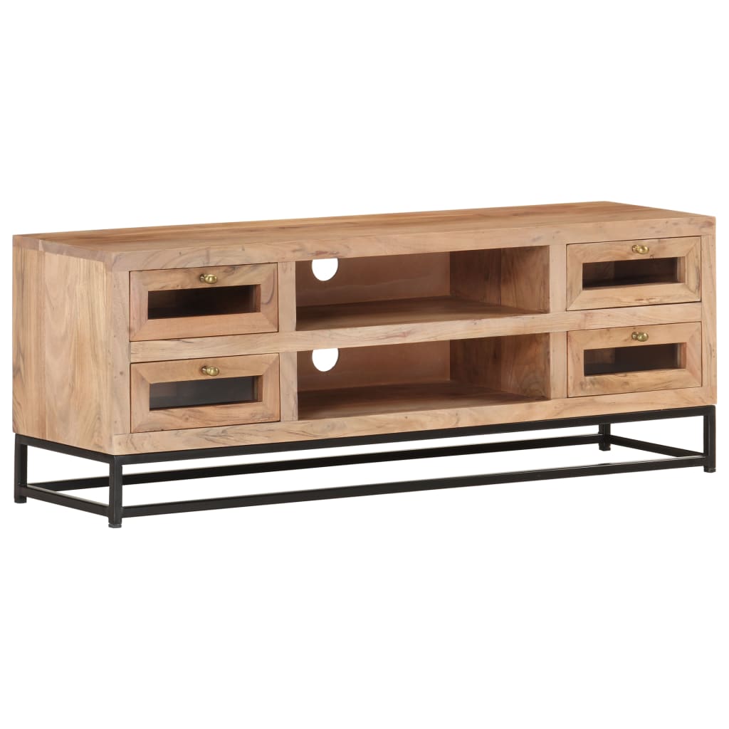 Tv Stolek 110 X 30 X 40 Cm Masivní Akáciové Dřevo