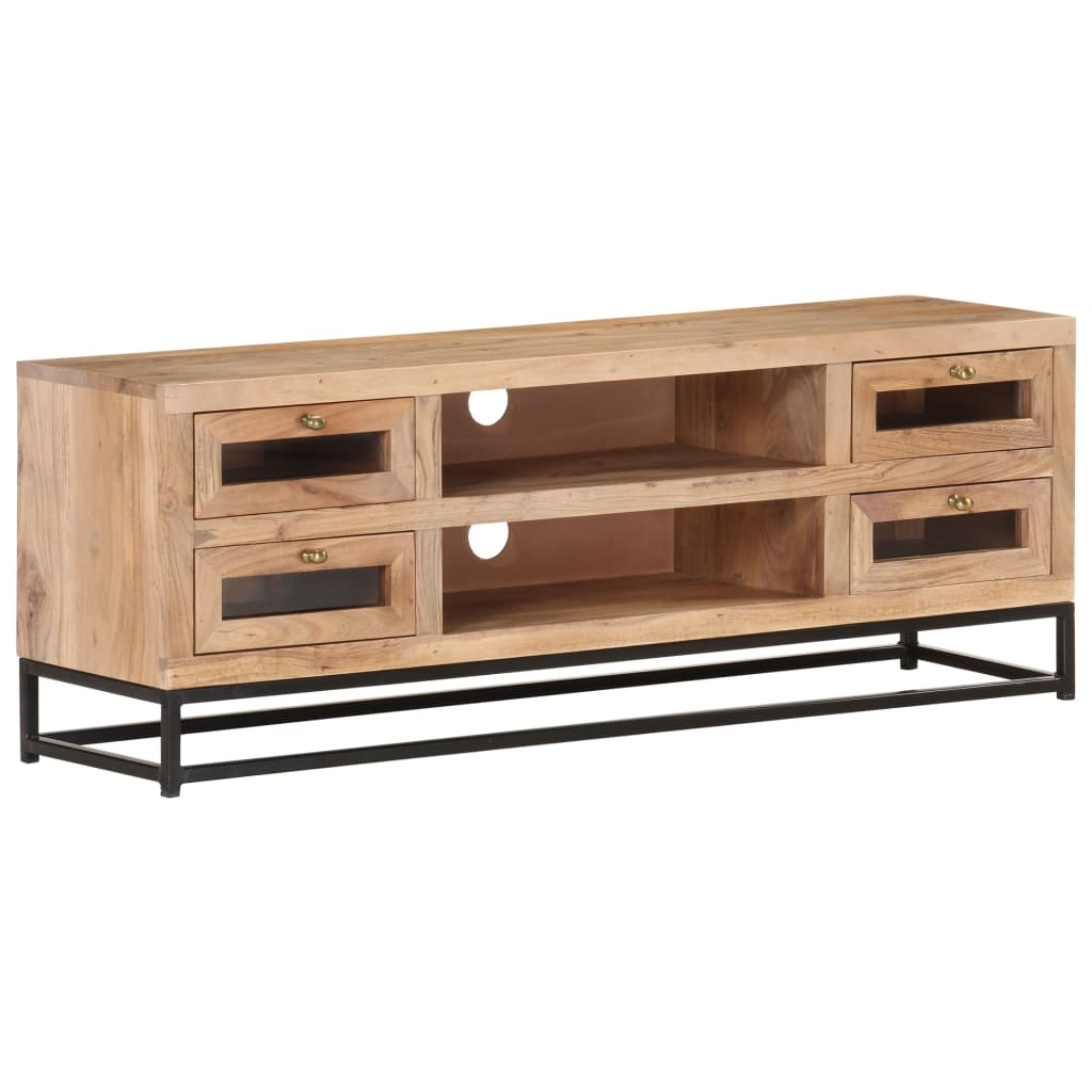 Tv Stolek 110 X 30 X 40 Cm Masivní Akáciové Dřevo