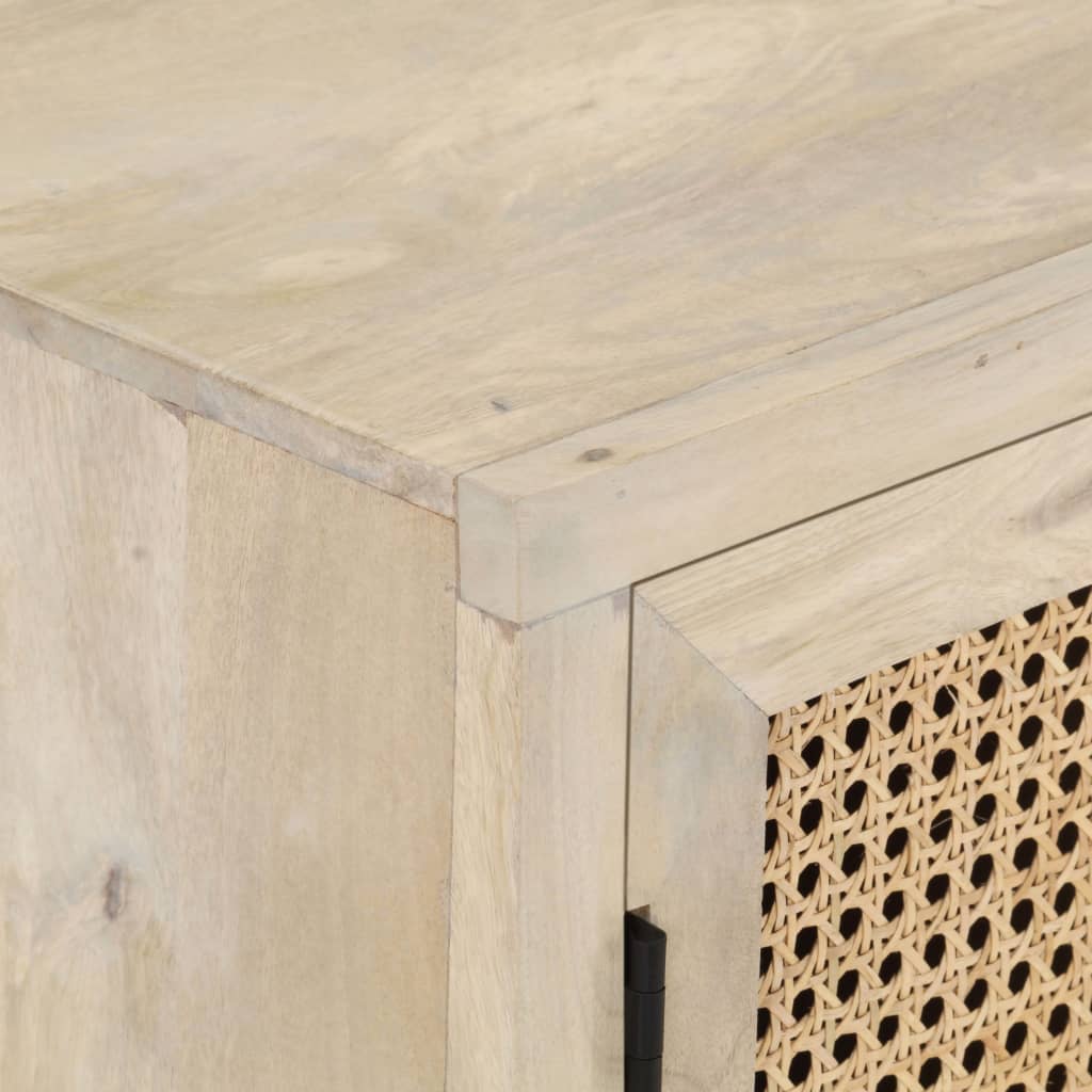 Příborník 60 X 35 X 70 Cm Masivní Mangovník A Přírodní Rákos