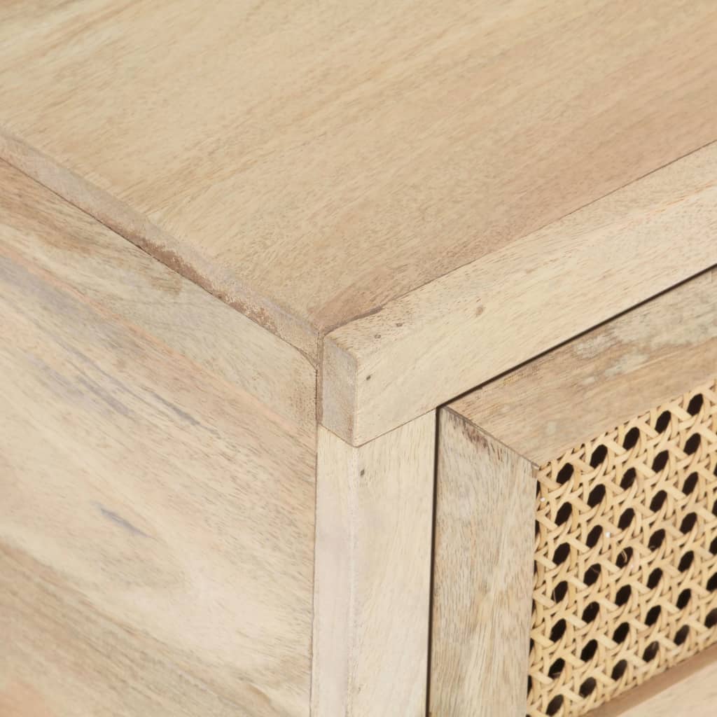 Konferenční Stolek 90X50X37 Cm Masivní Mangovník Přírodní Rákos