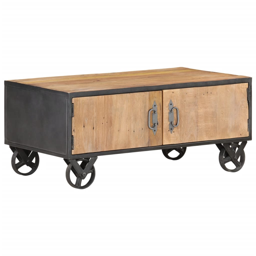 Konferenční Stolek 90 X 50 X 39 Cm Masivní Recyklované Dřevo