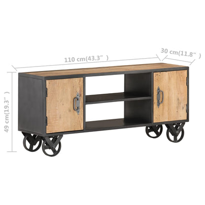 Tv Stolek 110 X 30 X 49 Cm Masivní Recyklované Dřevo