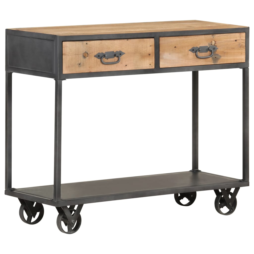 Konzolový Stolek 90 X 35 X 74 Cm Masivní Recyklované Dřevo