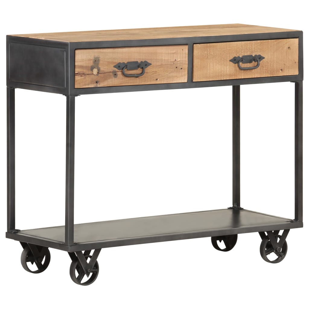 Konzolový Stolek 90 X 35 X 74 Cm Masivní Recyklované Dřevo