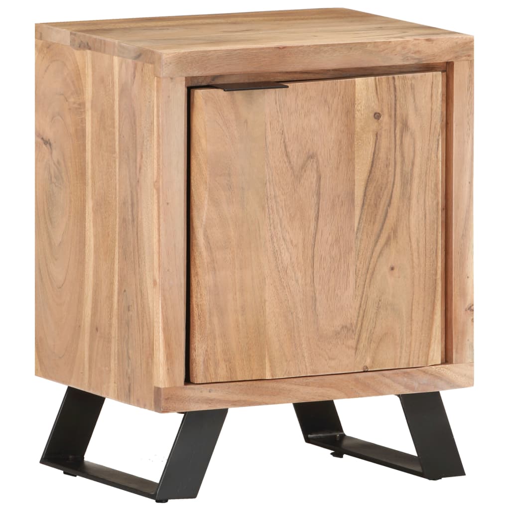 Noční Stolek 40 X 30 X 50 Cm Masivní Akáciové Dřevo Živé Hrany