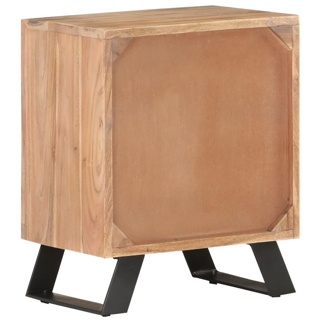 Noční Stolek 40 X 30 X 50 Cm Masivní Akáciové Dřevo Živé Hrany