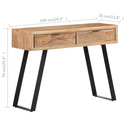 Konzolový Stolek 100X35X76 Cm Masivní Akácie S Živými Hranami Mozaika