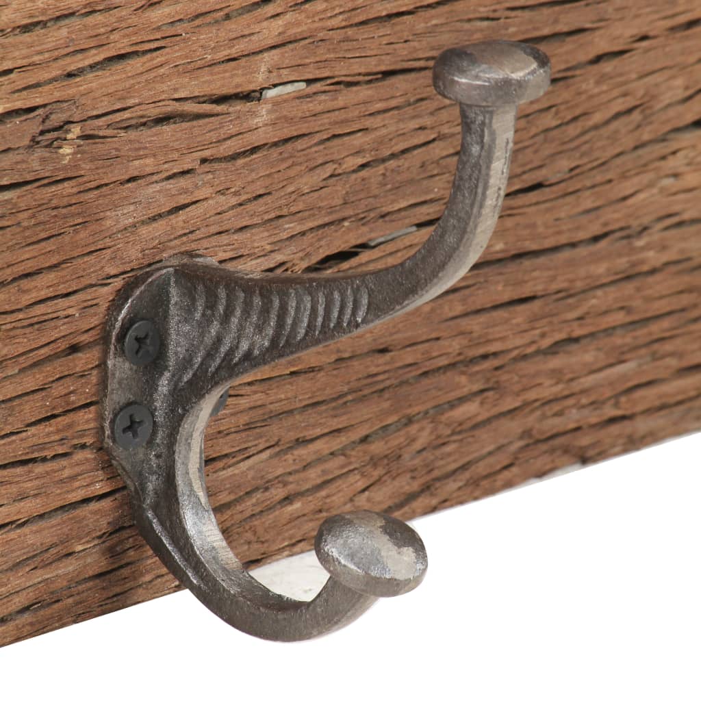 Věšák Do Předsíně S 5 Háčky 100 X 2,5 X 15 Cm Recyklovaný Masiv