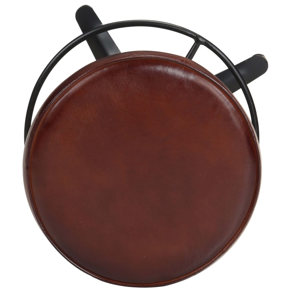 Barové Stoličky 2 Ks Pravá Kůže