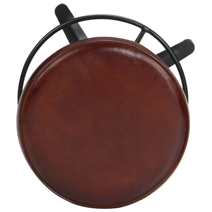 Barové Stoličky 2 Ks Pravá Kůže