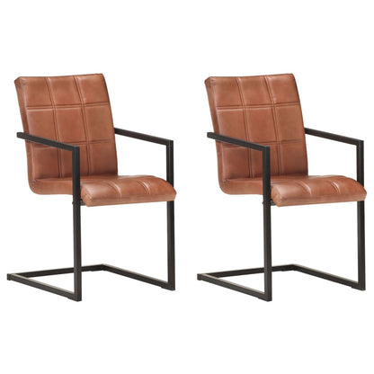 Konzolové Jídelní Židle 4 Ks Černé Pravá Kůže