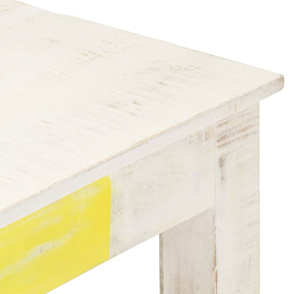 Konferenční Stolek Bílý 110X60X45 Cm Masivní Mangovníkové Dřevo