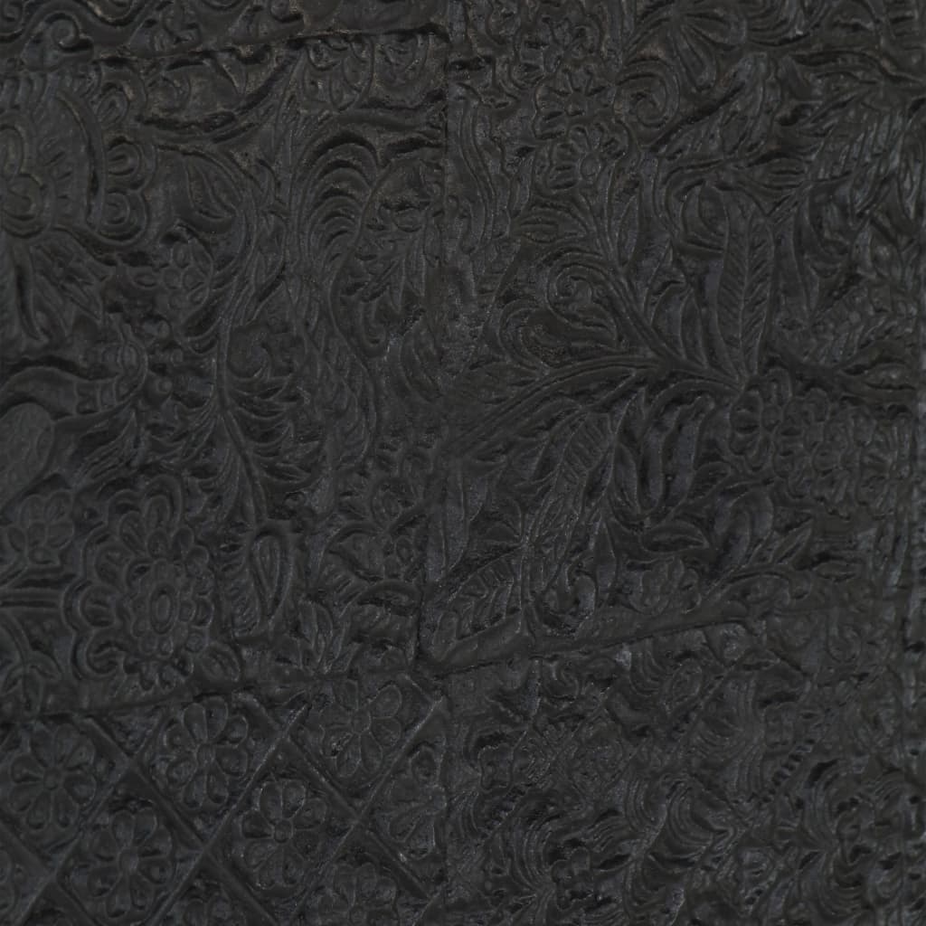 Tv Stolek Černý 115 X 30 X 46 Cm Masivní Mangovníkové Dřevo Vícebarevný