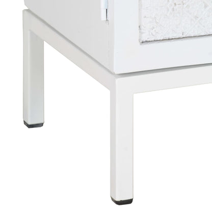 Tv Stolek Bílý 115 X 30 X 46 Cm Masivní Mangovníkové Dřevo