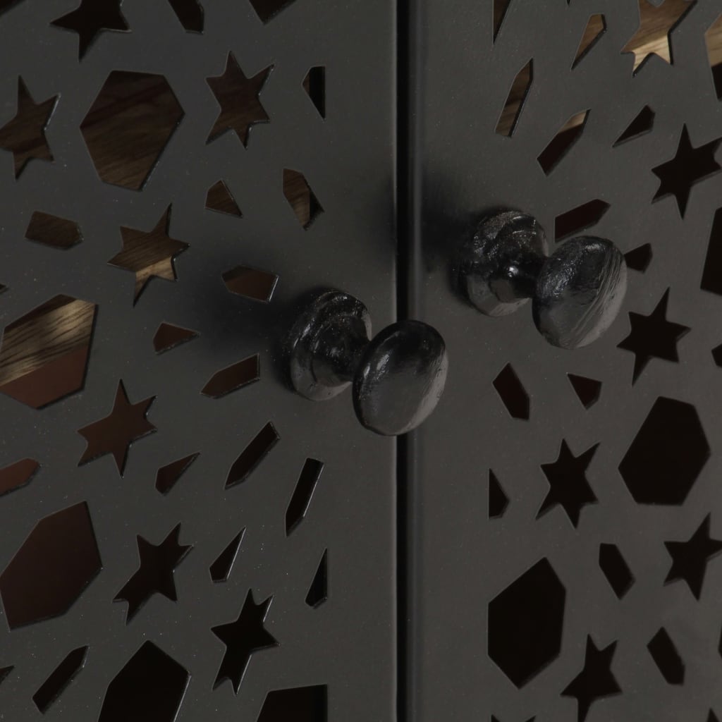 Příborník 60 X 35 X 75 Cm Masivní Mangovníkové Dřevo Vícebarevný