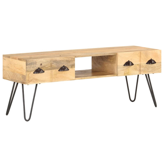 Tv Stolek 120 X 35 X 45 Cm Masivní Mangovníkové Dřevo