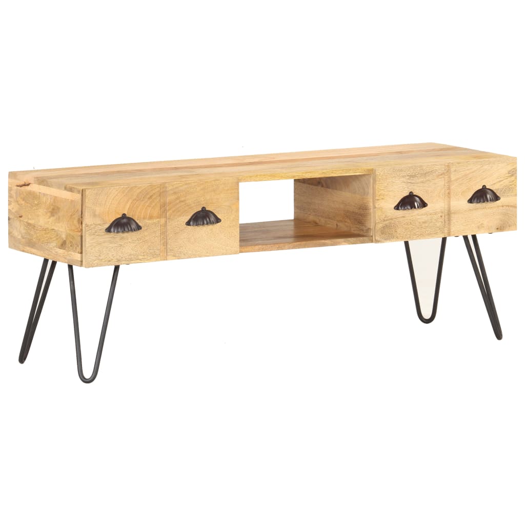 Tv Stolek 120 X 35 X 45 Cm Masivní Mangovníkové Dřevo