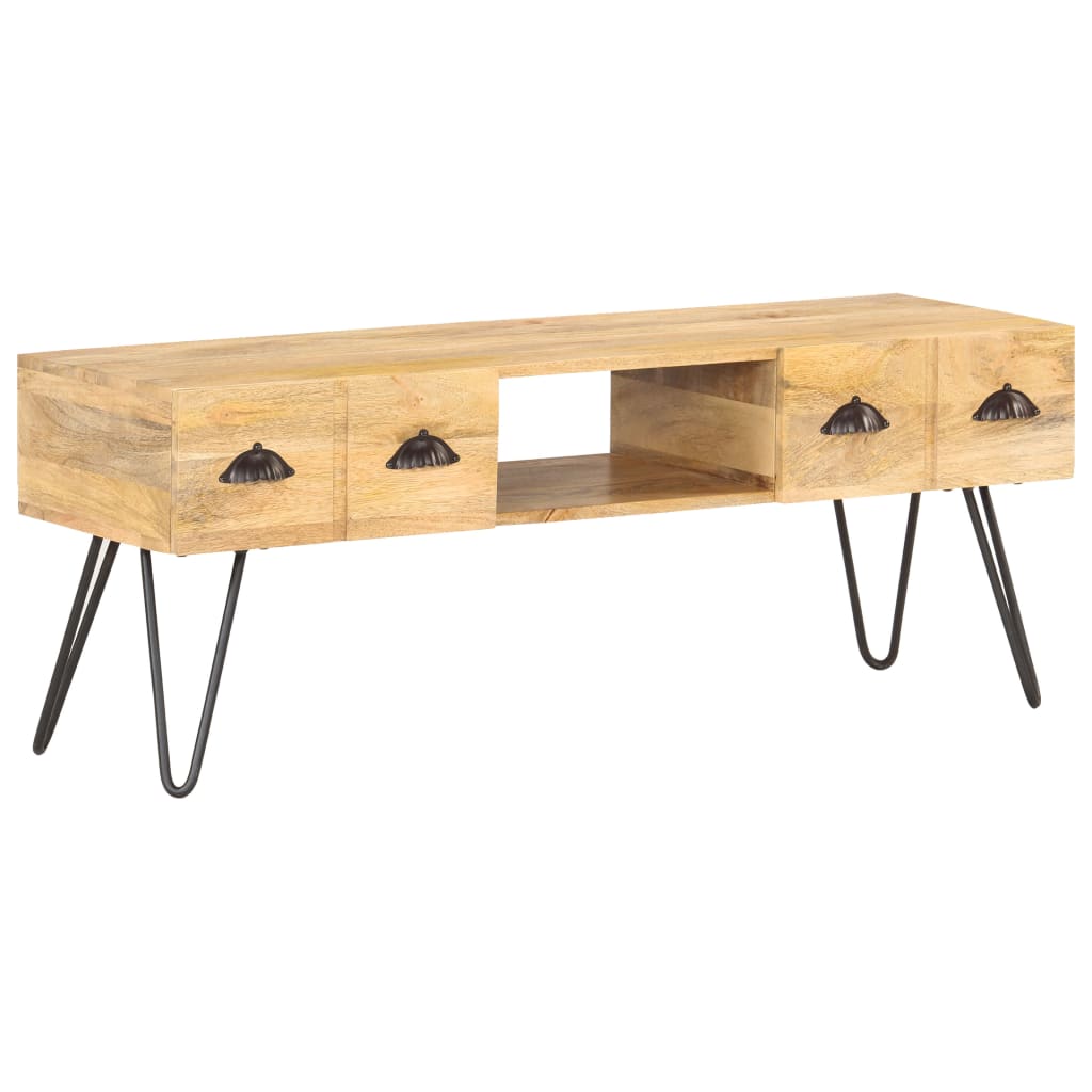 Tv Stolek 120 X 35 X 45 Cm Masivní Mangovníkové Dřevo