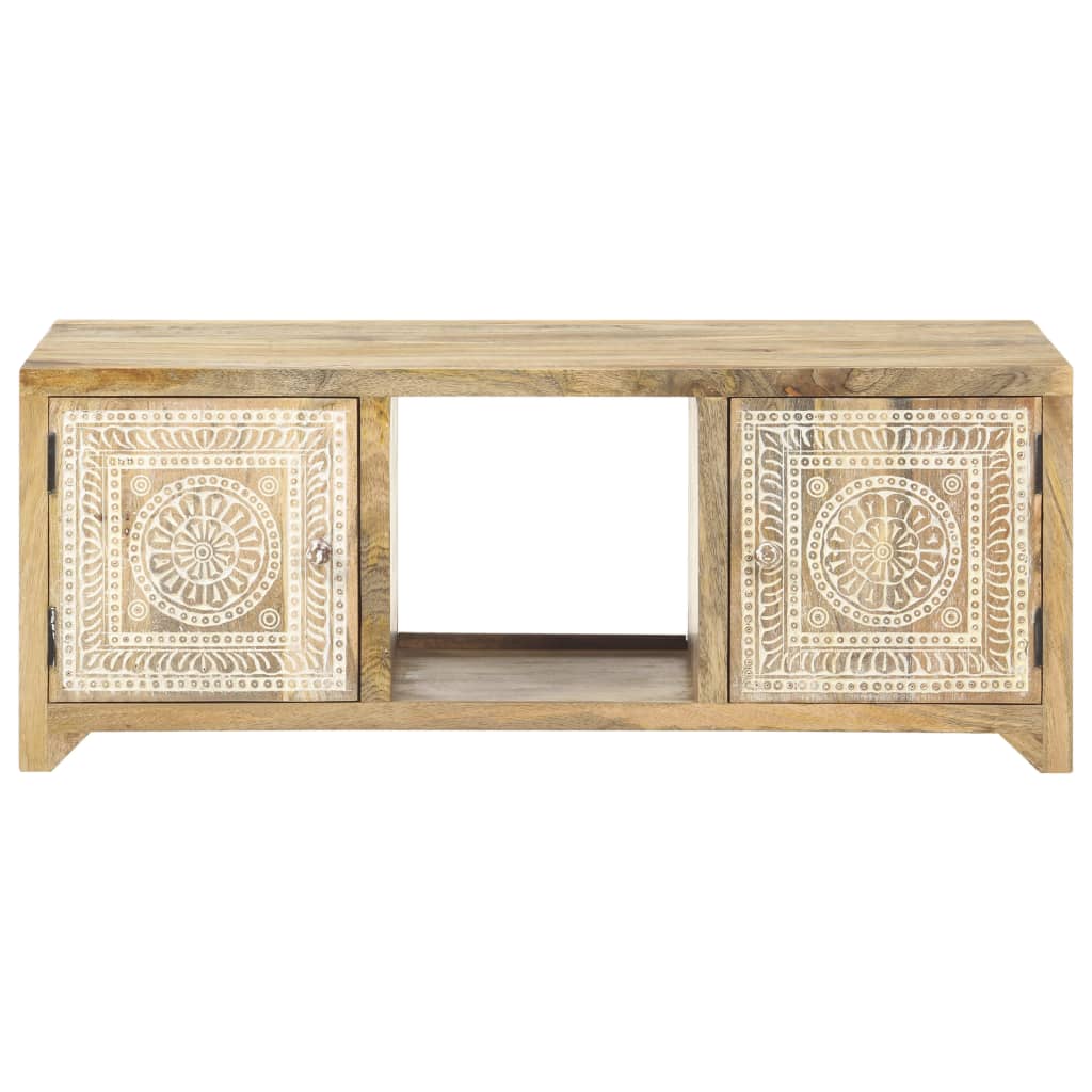 Konferenční Stolek 90 X 50 X 35 Cm Masivní Mangovníkové Dřevo