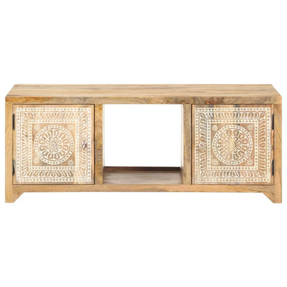 Konferenční Stolek 90 X 50 X 35 Cm Masivní Mangovníkové Dřevo