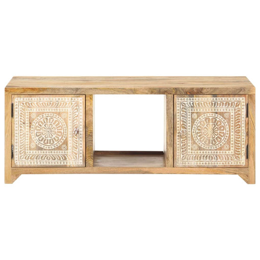 Konferenční Stolek 90 X 50 X 35 Cm Masivní Mangovníkové Dřevo