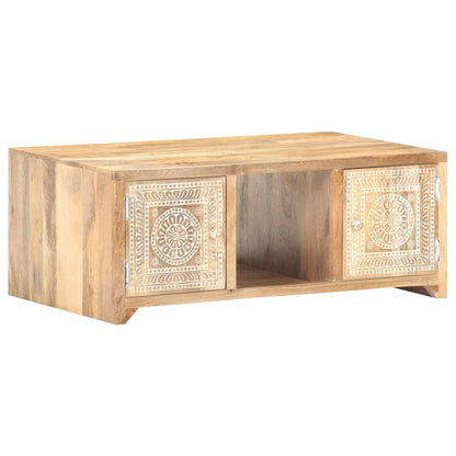 Konferenční Stolek 90 X 50 X 35 Cm Masivní Mangovníkové Dřevo