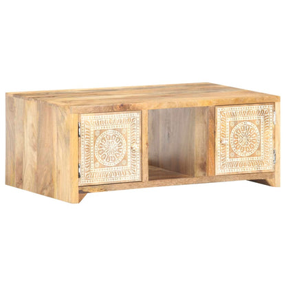 Konferenční Stolek 90 X 50 X 35 Cm Masivní Mangovníkové Dřevo