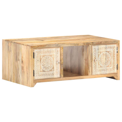 Konferenční Stolek 90 X 50 X 35 Cm Masivní Mangovníkové Dřevo