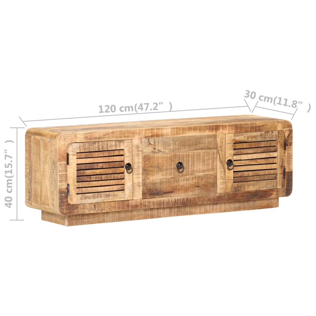 Tv Stolek 120 X 30 X 40 Cm Hrubé Mangovníkové Dřevo