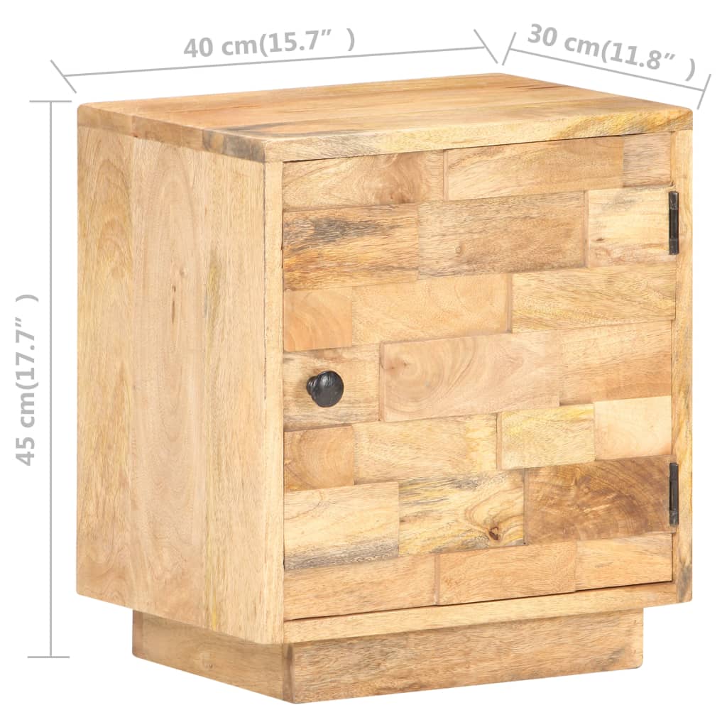 Noční Stolek 40 X 30 X 45 Cm Masivní Mangovníkové Dřevo