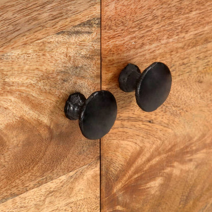 Příborník 116 X 35 X 75 Cm Masivní Mangovníkové Dřevo Černá