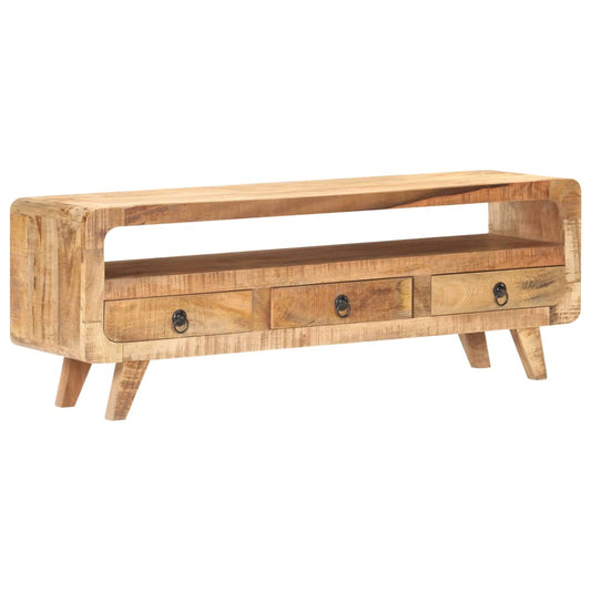 Tv Stolek 117 X 30 X 41 Cm Masivní Hrubé Mangovníkové Dřevo