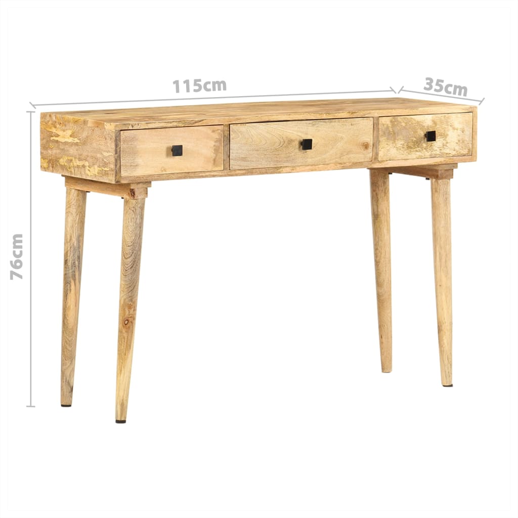 Konzolový Stolek 115 X 35 X 76 Cm Masivní Mangovníkové Dřevo