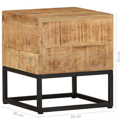 Odkládací Stolek 30 X 30 X 33 Cm Hrubé Mangovníkové Dřevo