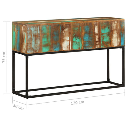 Konzolový Stolek 120 X 30 X 75 Cm Masivní Recyklované Dřevo