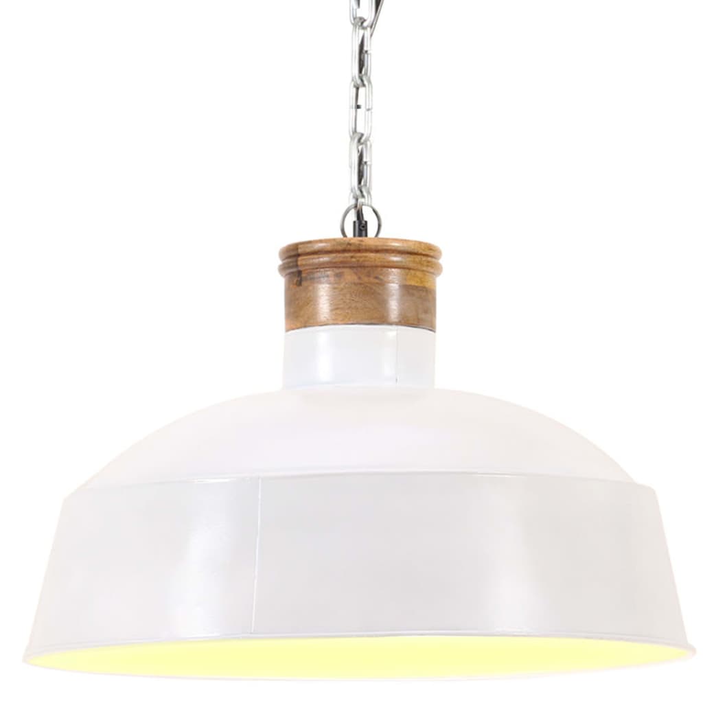 Industriální Závěsné Svítidlo 58 Cm Bílé E27