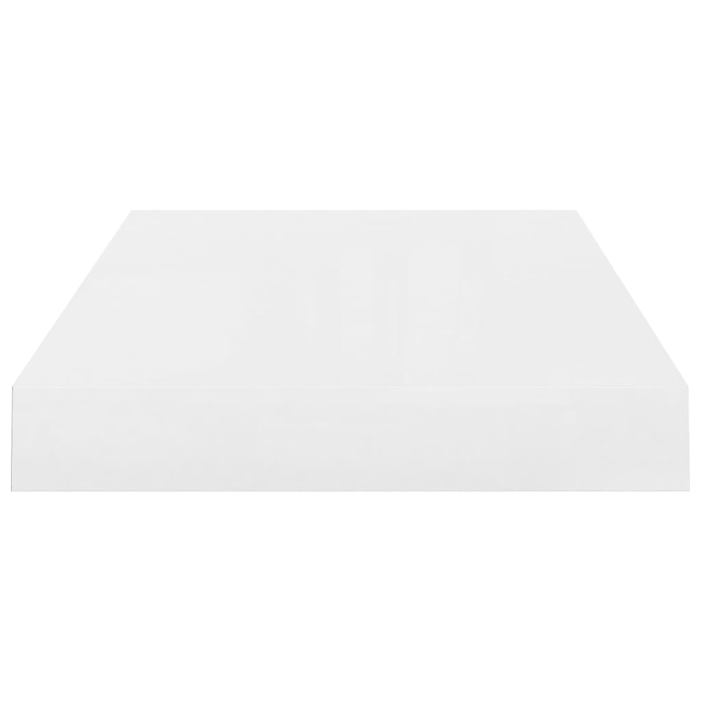 Plovoucí Nástěnné Police 4 Ks Bílé Vysoký Lesk 40X23X3,8 Cm Mdf Bílá S Vysokým Leskem