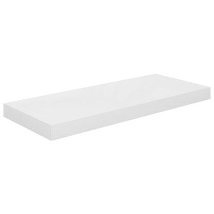 Plovoucí Nástěnná Police Bílá Vysoký Lesk 60X23,5X3,8 Cm Mdf Bílá S Vysokým Leskem