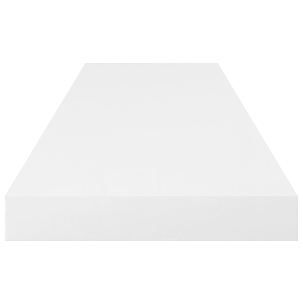 Plovoucí Nástěnná Police Bílá Vysoký Lesk 80X23,5X3,8 Cm Mdf Bílá S Vysokým Leskem