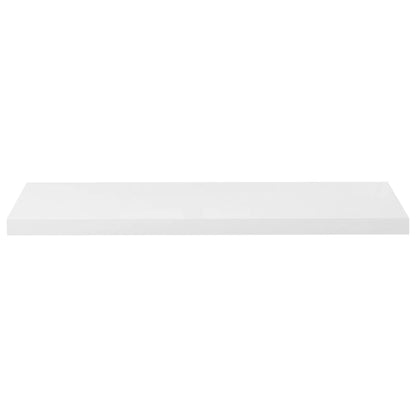 Plovoucí Nástěnná Police Bílá Vysoký Lesk 90X23,5X3,8 Cm Mdf Bílá S Vysokým Leskem
